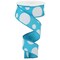 1.5" Giant Three Size Polka Dot Ribbon: Turquoise & White (10 Yards)